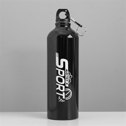 Фляжка-бутылка для воды "Мастер К.", 750 мл, 7 х 24.5 см, черная 1164308 - фото 17177