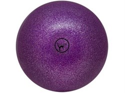 Мяч для художественной гимнастики GO DO. Диаметр 19 см. Цвет: фиолетовый с глиттером. - фото 17258