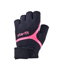 Перчатки для фитнеса Starfit WG-103, черный/малиновый - фото 20525