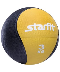 Медбол STARFIT Pro GB-702, 3 кг, желтый - фото 23197