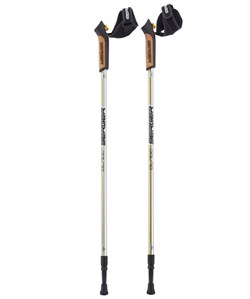 Скандинавские палки BERGER Blade 2-секционные, 77-135 см,  серебристый/желтый/черный - фото 23205