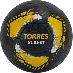 Мяч футб. "TORRES Street" арт.F020225, р.5, 32 пан.. рез., 4 подкл. слоя, руч. сшив., чер-желтый - фото 23403