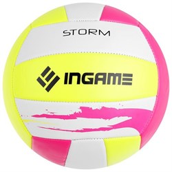Мяч волейбольный INGAME STORM розово-желто белый - фото 27310