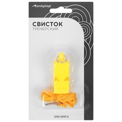 Свисток тренерский, пластиковый, цвета МИКС 3532958 - фото 31582