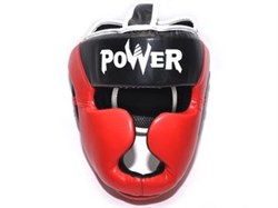 Шлем боксерский POWER, ПВХ, цвет красный jv5zACn3gFkz5nxCJ2-ao1 - фото 32236