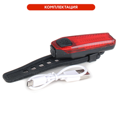 Фонарь задний COMIRON TA08 корпус: ABS, IPX4; свет: 12LED, 80lm; аккум: 150mAh, USB; пять режимов 689337 - фото 32507