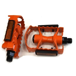 Педали алюминиевые, платформа 95*65мм, ось  9/16", orange, инд. уп. Vinca Sport VP 04A orange - фото 34689