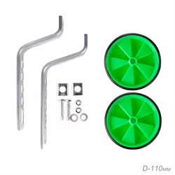 Комплект опорных колес с кронштейнами универсальный 11"-20" пластиковые колеса Зеленый 687488 - фото 34998