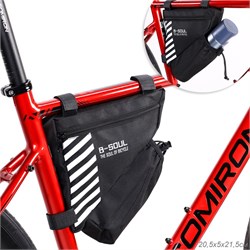 Сумка велосипедная подрамная BICYCLE SOUL, с боковой молнией, с отсеком для бутылки, крепление velcro 743519 - фото 37829