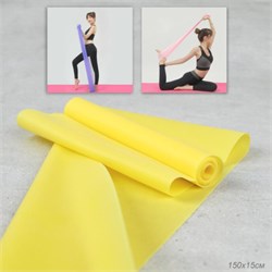 Лента эластичная для йоги и фитнеса Woohooo Flex Line / 1500х150х0.35 / желтый 745781 - фото 37949