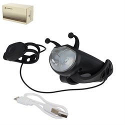 Фонарь передний детский COMIRON "JUMPER" корпус PC+Silicone,Черный 743631 - фото 37972