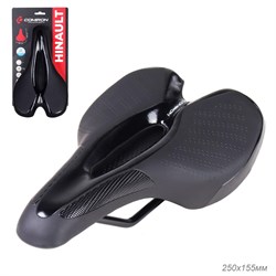 Седло велосипедное MTB COMIRON HINAULT M039BK 250X155, Технологии: DW, ED. Верх: PU принтованный глянец 721070 - фото 37988