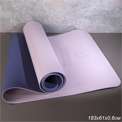 Коврик для йоги и фитнеса Woohooo Whisper / 183x61x0.6 / Purple-Pink / Мешок+ стяжка в комплекте 746909