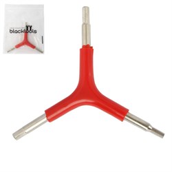 Ключ шестигранный BLACKTOOLS WJ-07, высокопрочная сталь с хромированным покрытием, Y-тип, шестигранники 4-5-6мм, обрезиненная рукоятка 750086