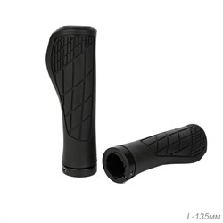 Грипсы 135 мм. Эргономичные. Ультрамягкие с PC струбцинами. 2 шт. Special Soft TPR. Black 750236