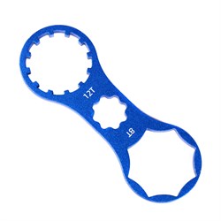 Ключ накидной для вилок TOOPRE тип А 8-12T для SUNTOUR XCR/XCT/XCM/ и RST, CNC алюминий T6, 12г, синий 739260