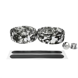 Обмотка для руля полиуретан и клейкой лентой. Черный-белый. 2шт 750498