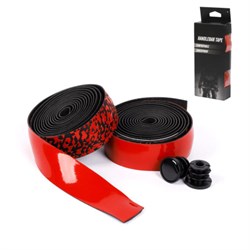 Обмотка для руля полиуретан с градиентным рисунком и клейкой лентой. 2шт. Цвет черный-красный 750262