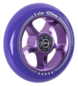 Колесо для самоката 5 star 100x24 мм (фиолетовый / purple) NN012597