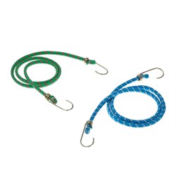 Резинка для крепления багажа TORSO, 100 см, d=8 мм, металлические крючки, МИКС, набор 2 шт. 1827329