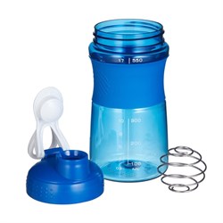 Шейкер «Мастер К» Work спортивный для коктейлей, 550 мл, 19.5×7.8 см, синий 9412725