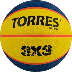 Мяч баск. TORRES 3х3 Outdoor, B022336, р. 6, 8 панелей, резина,бут.кам,нейл.корд,жёлто-синий whsuHwK7gwGQTY32VAKL-3