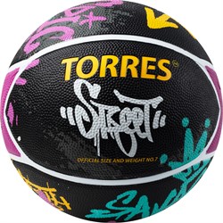 Мяч баск. TORRES Street, B023107, р.7, 7 панел.резина, нейлон.корд, бут. кам., чёрно-мультиколор 0tvxM7jkhrVPUlUPhEATH3