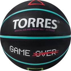 Мяч баск. TORRES Game Over B023117, р.7, резина, нейлон. корд, бут. кам., черный OCcJvmmBiPaS9WWkSONiJ1