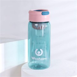 Бутылка для воды 600 ml Вуухууу-Woohooo / Пищевой PP / уп 60 / Голубой ) 734836