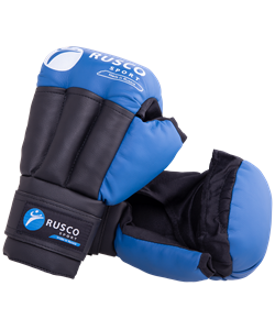 Перчатки для рукопашного боя Rusco, к/з, синий - фото 5399
