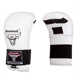 Спарринговые перчатки для карате RKM-260 ПУ белые (M) - фото 5436