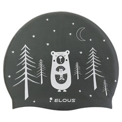 Шапочка для плавания Elous детская EL008, силиконовая, медвеженок - фото 5966