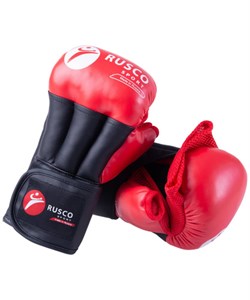 Перчатки для рукопашного боя Rusco, к/з, красный (12) - фото 6365