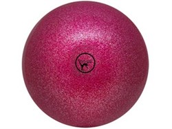 Мяч для художественной гимнастики GO DO. Диаметр 19 см. Цвет: розовый с глиттером. - фото 8447