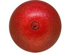Мяч для художественной гимнастики GO DO. Диаметр 15 см. Цвет: красный с глиттером - фото 8583