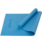 Коврик для йоги и фитнеса STARFIT FM-101 PVC, 0,5 см, 173x61  см, синий пастель