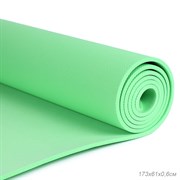 Коврик для йоги и фитнеса спортивный гимнастический EVA 6мм. 173х61х0,6 цвет: светло-зелёный / YM-EVA-6LG / уп 24