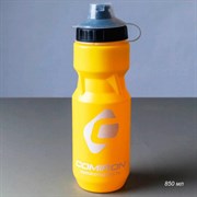 Бутылка для воды COMIRON "Advance" с пылевой крышкой и одноцветным принтом. Жёлтая. 850 мл