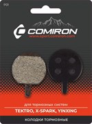 Колодки тормозные органические COMIRON RESIN P01, для тормозных систем: TEKTRO, X-SPARK, YINXING, блистер 686511