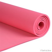 Коврик для йоги и фитнеса спортивный гимнастический EVA 8мм. 173х61х0,8 цвет: тёмно-розовый / YM-EVA-8DP