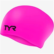 Шапочка для плавания TYR Long Hair Wrinkle-Free Silicone Cap (O/S, 693 Розовый) VM16dDvohKttaSPxb1mxM1