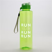Бутылка для воды "RUN", 600 мл, цвет зеленый   10328453