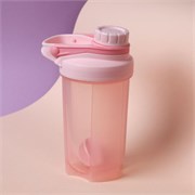 Бутылка/Шейкер COOLRAY SHSB-500 розовая, для спортивного питания 500ML 735016