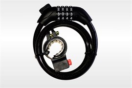 Велозамок трос 10 х 1500 мм, (код) с крепл под сед 328705-15