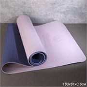 Коврик для йоги и фитнеса Woohooo Whisper / 183x61x0.6 / Purple-Pink / Мешок+ стяжка в комплекте 746909