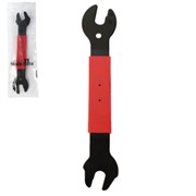 Ключ-захват для установки и снятия педалей BLACKTOOLS WJ-20 универсальный 15-16-17мм., обрезиненная ручка, длина 28см, ширина 4мм 750099