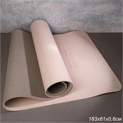 Коврик для йоги и фитнеса Woohooo Whisper / 183x61x0.6 / Beige+Grey 746907