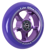 Колесо для самоката 5 star 100x24 мм (фиолетовый / purple) NN012597