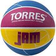 Мяч баск. TORRES Jam, B023127, р.7, резина, нейлон. корд, бут. кам., син-желто-малиновый Bo4o9ikWhtDmI5QUvcFnl2
