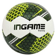 Мяч футбольный INGAME TRAINING бело-зеленый IFB-129